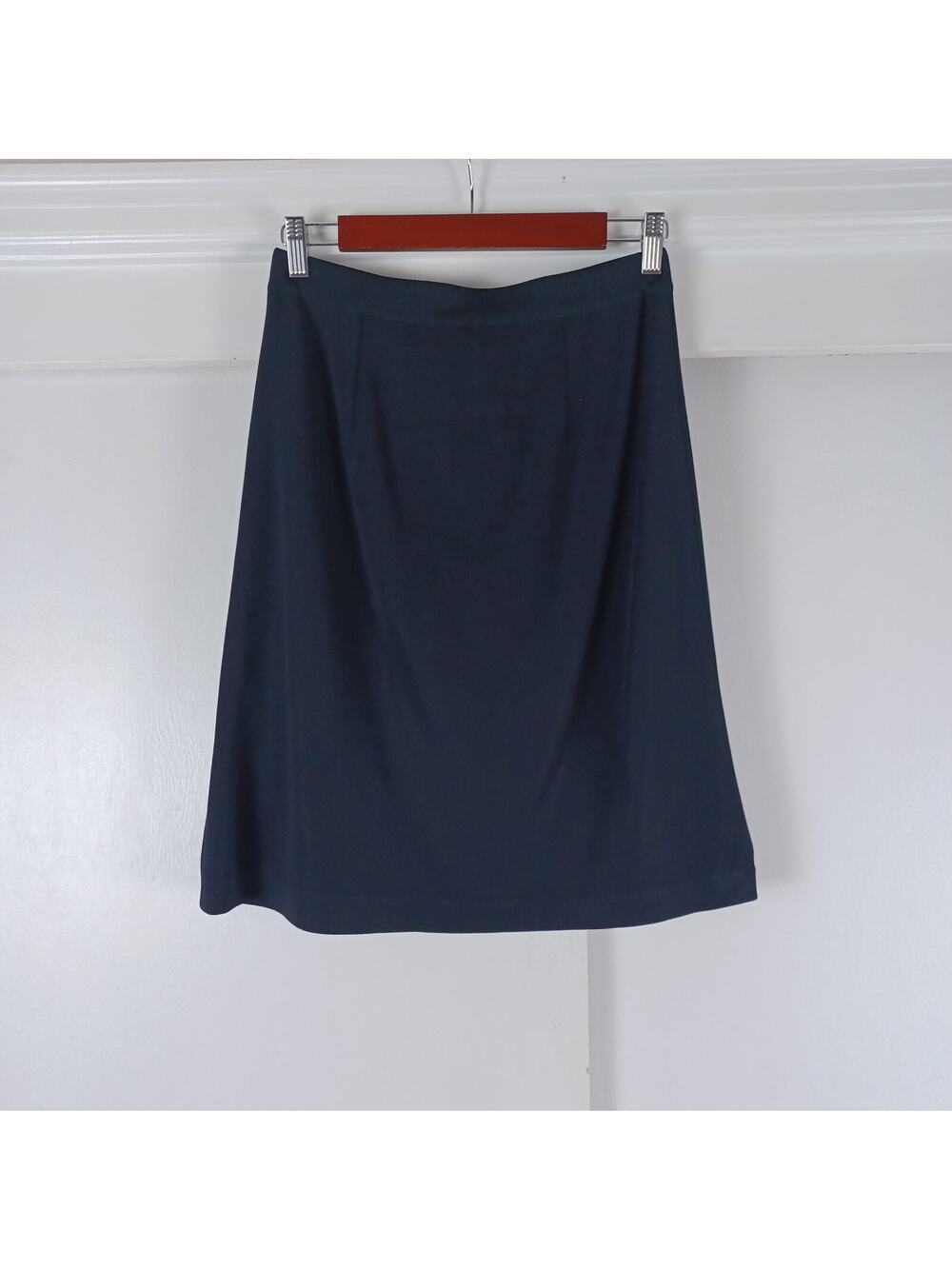 Exclusively Misook Small Skirt Acrylic Black A Line Lightweight Office 21"